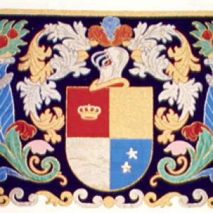 Heraldic shield.